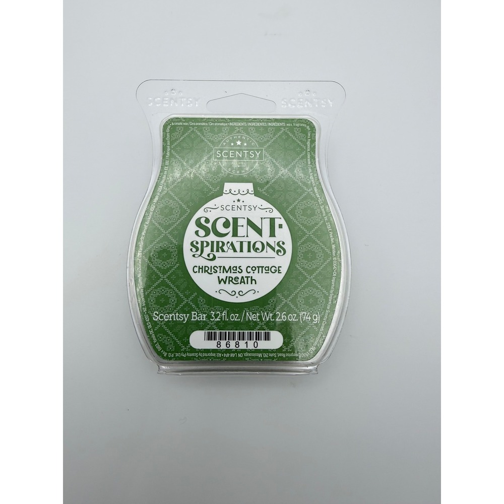 Scentsy Inspirations Christmas Cottage Wreath Bar‎ Wax Authentic Home Fragrance